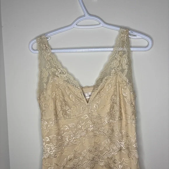 Vintage Beaded Cream Lace Dress - Picture 8 of 12
